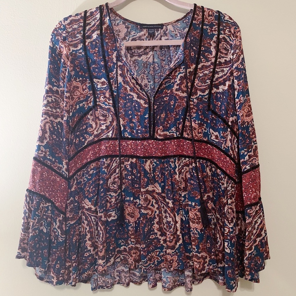 American Eagle printed tunic top